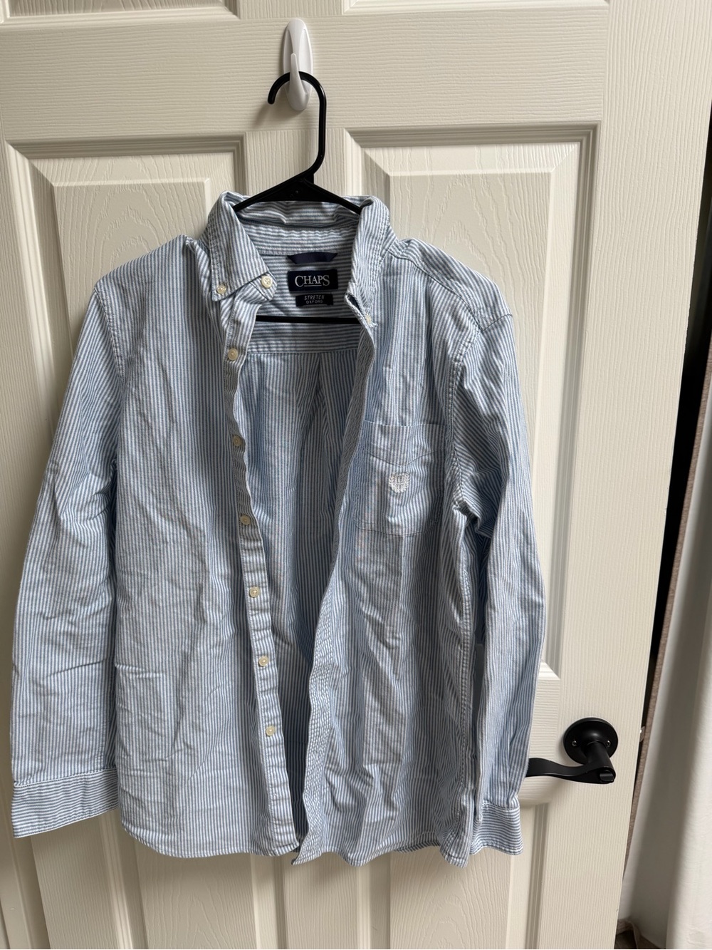 J. Crew Light Blue and White Striped Button-Down Shirt